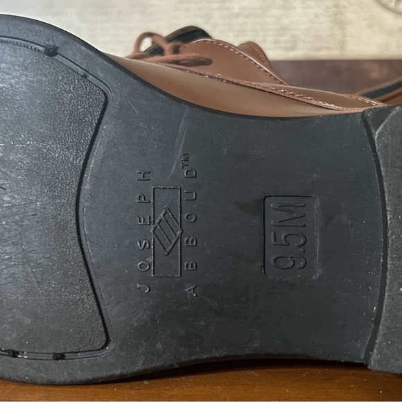 Joseph Abboud •  Plain Toe Cognac Oxfords - Picture 3 of 4